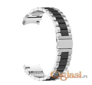 Silver black metalna narukvica Samsung watch 4/5/5pro